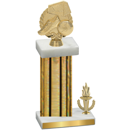 Accented Single Gold Glacier Victory Soccer Trophy