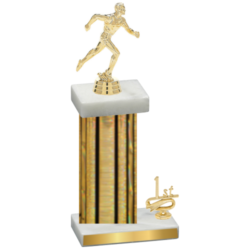 Accented Single Gold Glacier First Place Running Trophy