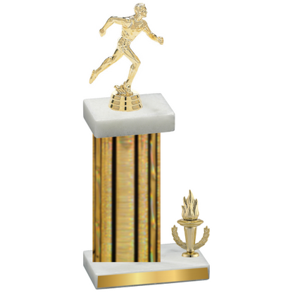 Accented Single Gold Glacier Victory Running Trophy