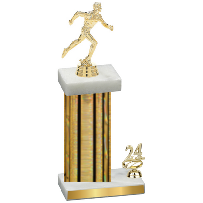 Accented Single Gold Glacier Year Running Trophy