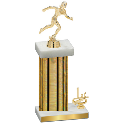 Accented Single Gold Glacier First Place Running Trophy