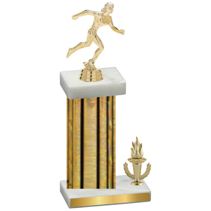 Accented Single Gold Glacier Victory Running Trophy