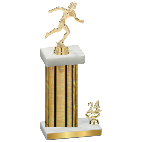 Accented Single Gold Glacier Year Running Trophy