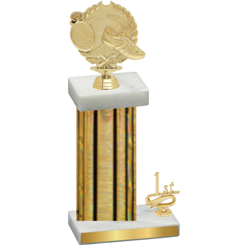 Accented Single Gold Glacier First Place Running Trophy