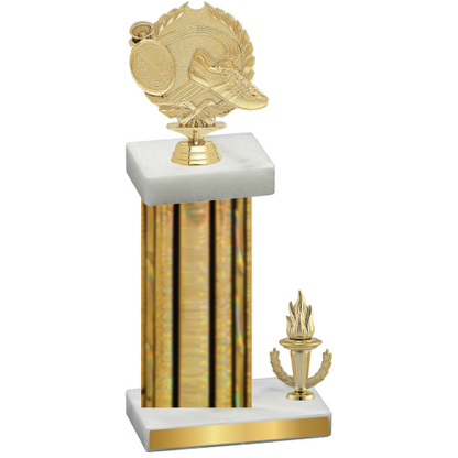 Accented Single Gold Glacier Victory Running Trophy