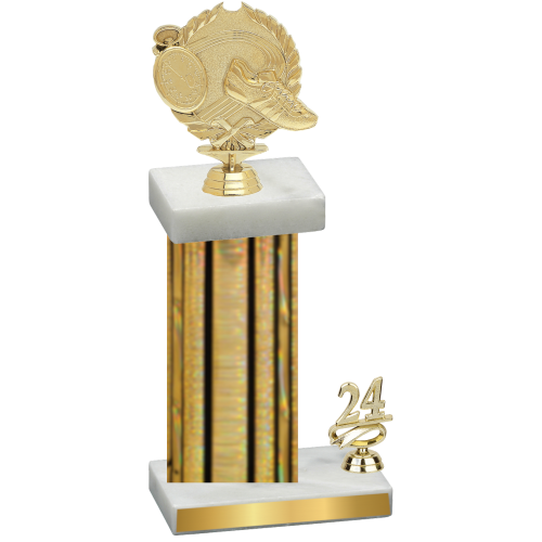 Accented Single Gold Glacier Year Running Trophy