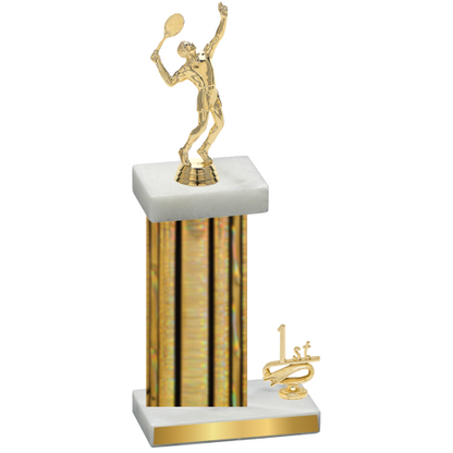 Accented Single Gold Glacier First Place Tennis Trophy