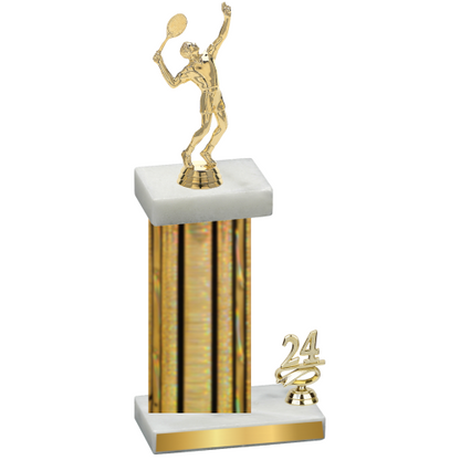 Accented Single Gold Glacier Year Tennis Trophy