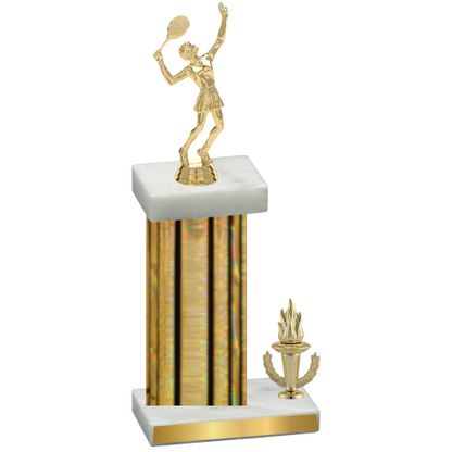 Accented Single Gold Glacier Victory Tennis Trophy