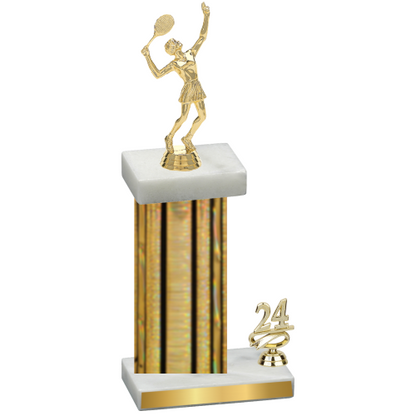 Accented Single Gold Glacier Year Tennis Trophy