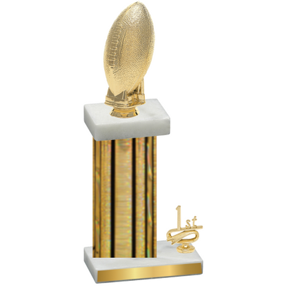 Accented Single Gold Glacier First Place Football Trophy