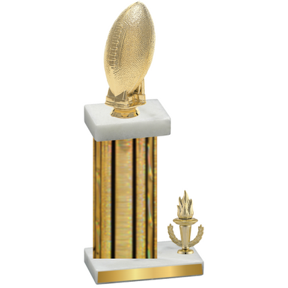 Accented Single Gold Glacier Victory Football Trophy