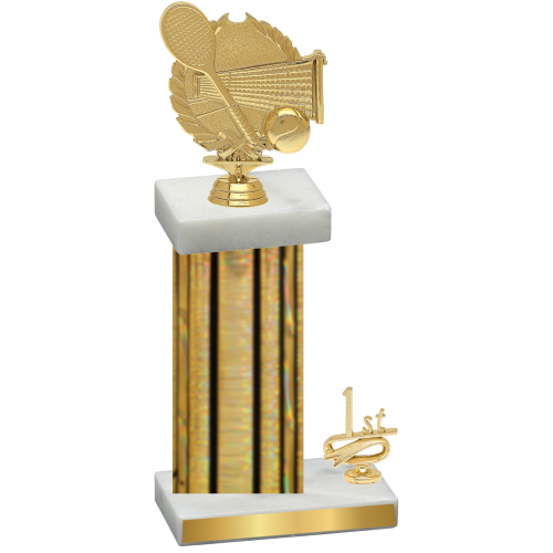 Accented Single Gold Glacier First Place Tennis Trophy