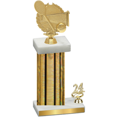 Accented Single Gold Glacier Year Tennis Trophy