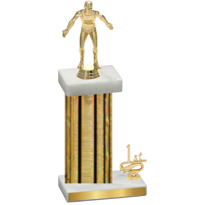 Accented Single Gold Glacier First Place Wrestling Trophy