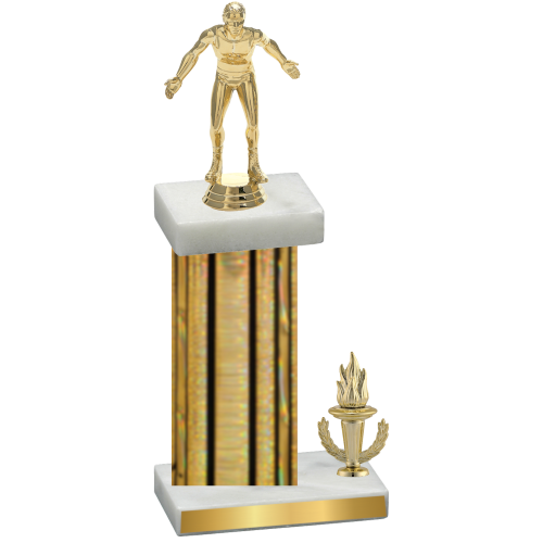 Accented Single Gold Glacier Victory Wrestling Trophy