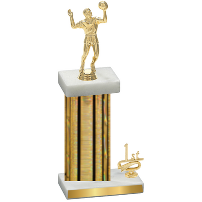 Accented Single Gold Glacier First Place Volleyball Trophy