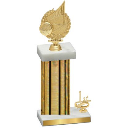 Accented Single Gold Glacier First Place Volleyball Trophy