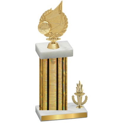 Accented Single Gold Glacier Victory Volleyball Trophy