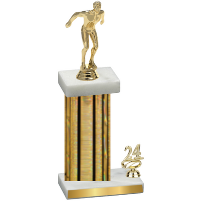 Accented Single Gold Glacier Year Swimming Trophy