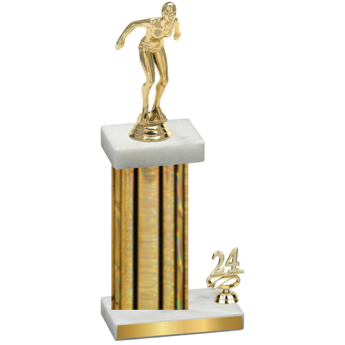 Accented Single Gold Glacier Year Tennis Trophy