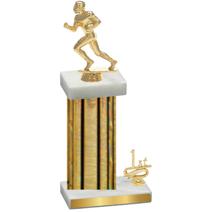 Accented Single Gold Glacier First Place Football Trophy