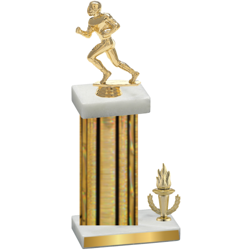 Accented Single Gold Glacier Victory Football Trophy