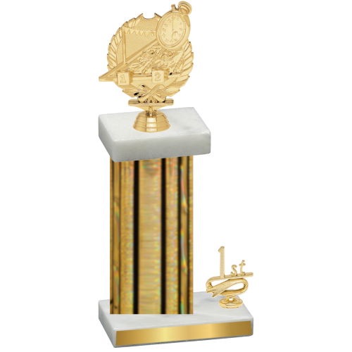 Accented Single Gold Glacier First Place Swimming Trophy