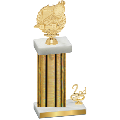 Accented Single Gold Glacier Second Place Swimming Trophy