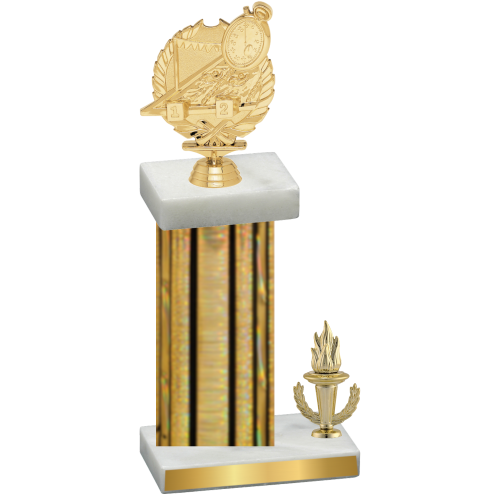 Accented Single Gold Glacier Victory Swimming Trophy