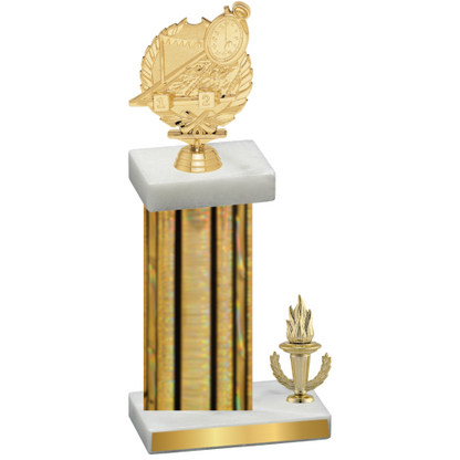 Accented Single Gold Glacier Victory Swimming Trophy