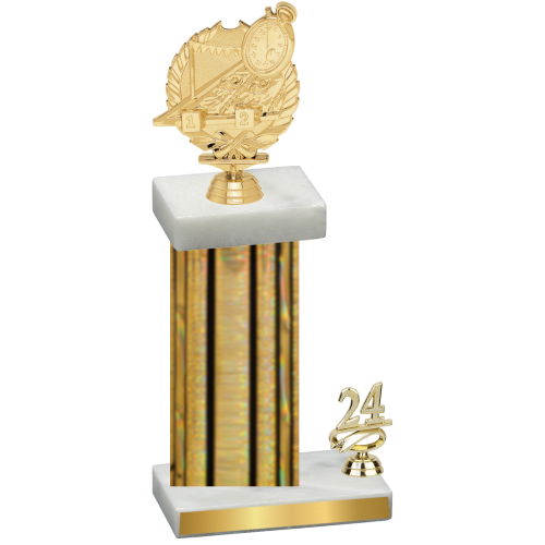 Accented Single Gold Glacier Year Swimming Trophy