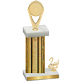Accented Single Gold Glacier Second Place Insert Trophy