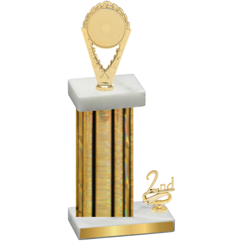 Accented Single Gold Glacier Second Place Insert Trophy