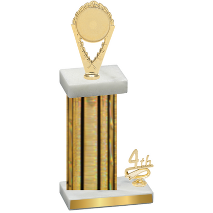 Accented Single Gold Glacier Fourth Place Insert Trophy