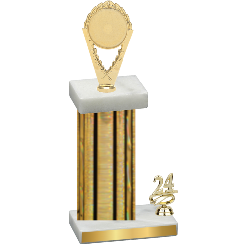 Accented Single Gold Glacier Year Insert Trophy