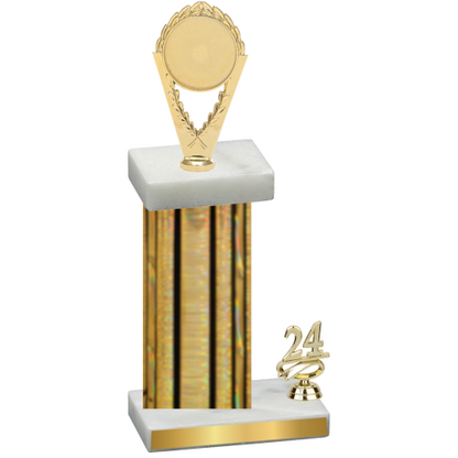 Accented Single Gold Glacier Year Insert Trophy