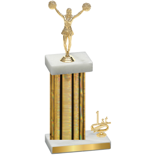 Accented Single Gold Glacier First Place Cheerleading Trophy