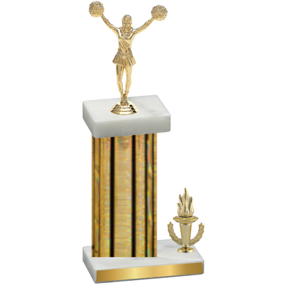 Accented Single Gold Glacier Victory Cheerleading Trophy