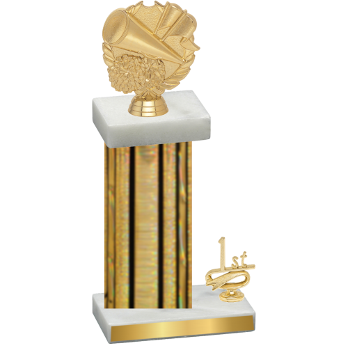 Accented Single Gold Glacier First Place Cheerleading Trophy