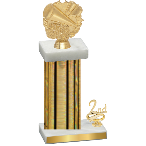 Accented Single Gold Glacier Second Place Cheerleading Trophy