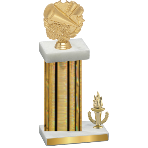 Accented Single Gold Glacier Victory Cheerleading Trophy