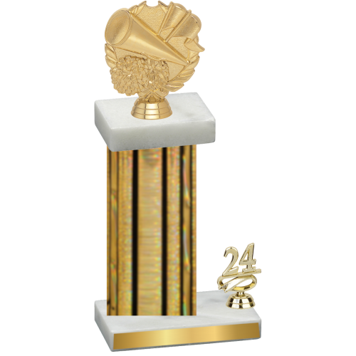 Accented Single Gold Glacier Year Cheerleading Trophy