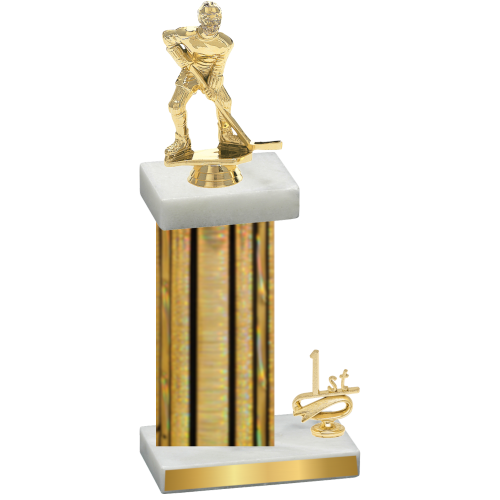 Accented Single Gold Glacier First Place Hockey Trophy