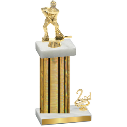 Accented Single Gold Glacier Second Place Hockey Trophy