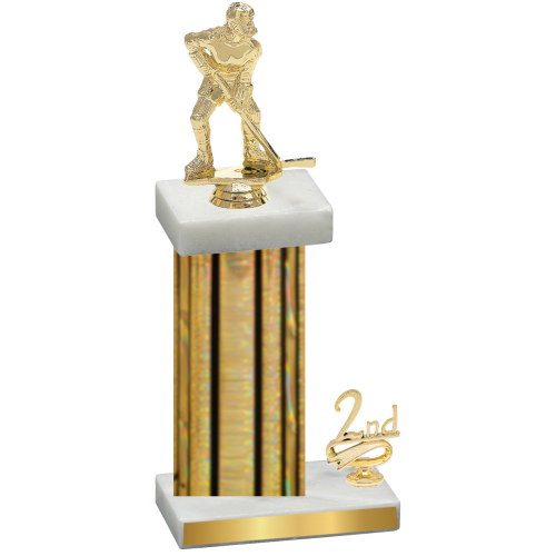 Accented Single Gold Glacier Second Place Hockey Trophy