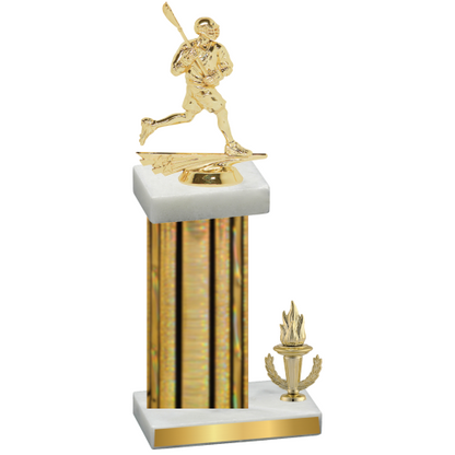 Accented Single Gold Glacier Victory Lacrosse Trophy