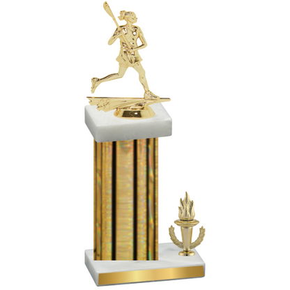 Accented Single Gold Glacier Victory Lacrosse Trophy