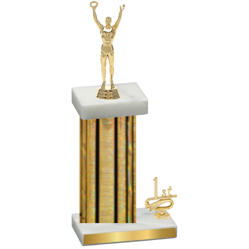 Accented Single Gold Glacier First Place Victory Trophy