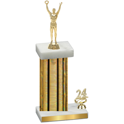 Accented Single Gold Glacier Year Victory Trophy